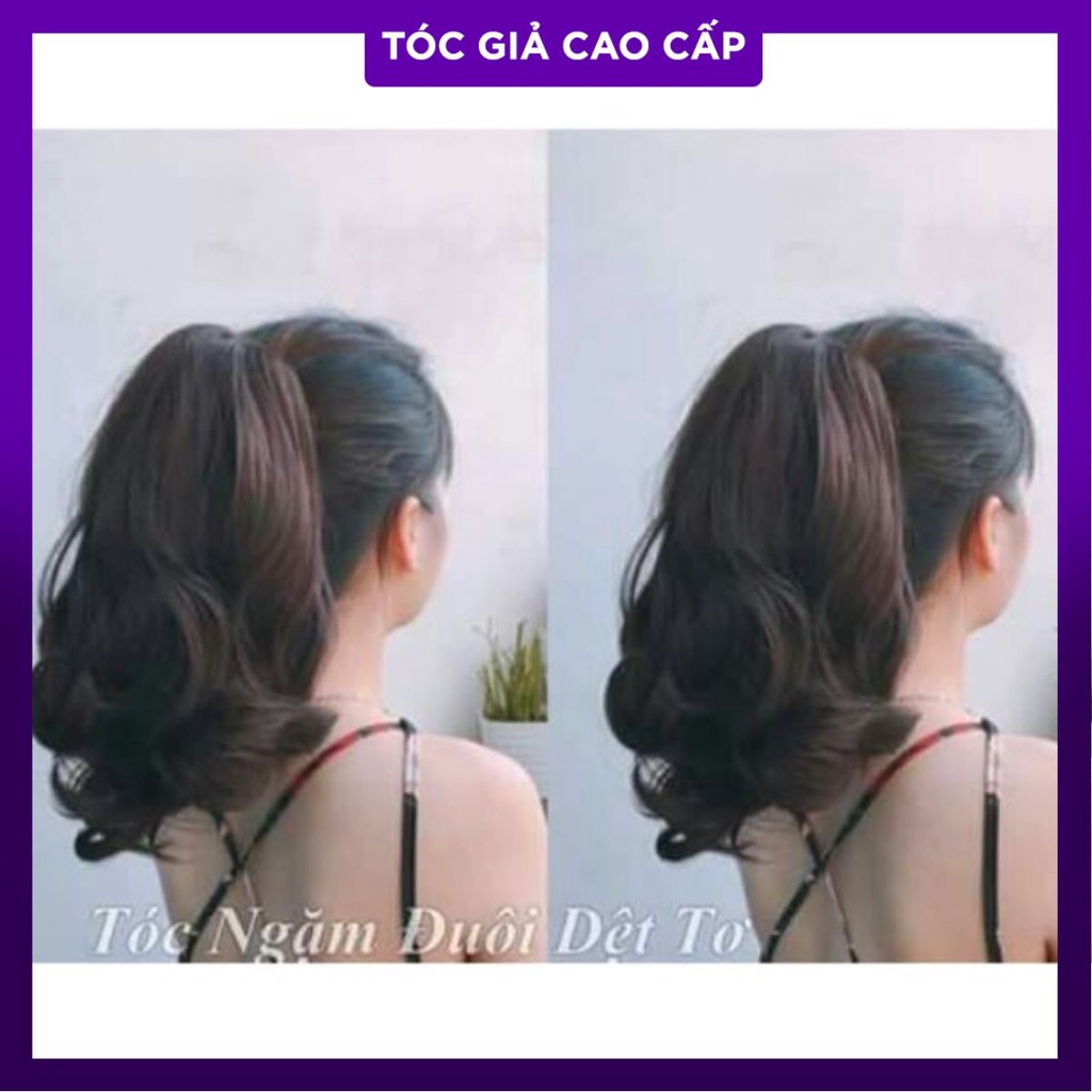 Tóc giả cao cấp ngoặm xoăn ngắn