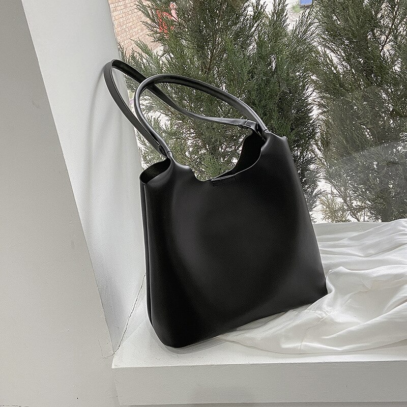 Túi Xách JASMIN NOIR Bằng Da Pu Thiết Kế Đơn Giản Phong Cách Retro Độc Đáo Cho Nữ