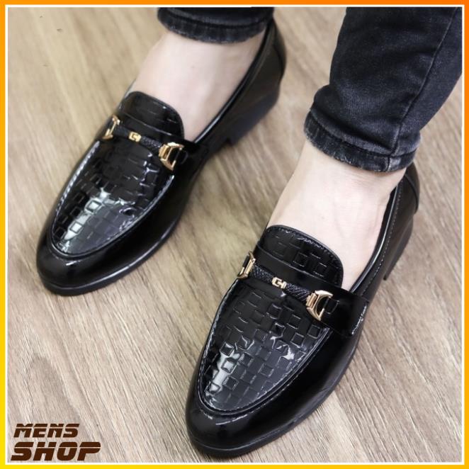 Giày Lười Nam Da Bóng Đế Khâu Chắc Chắn   - mã L157