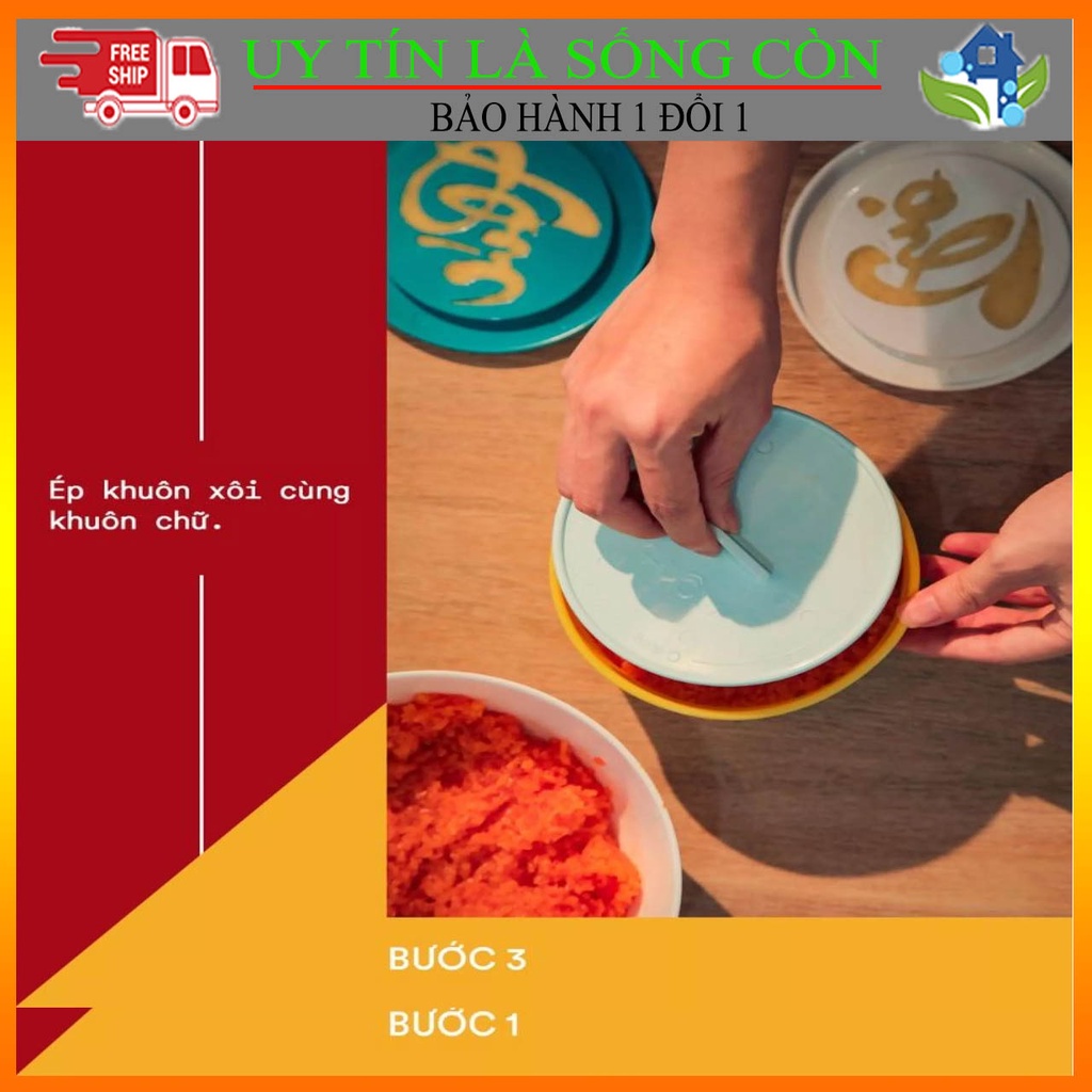 Khuôn xôi Phúc Lộc Thọ 3 chữ hàng đẹp to lớn PiHouse