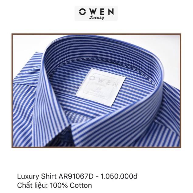 Xả [Siêu Quà] ❤️ (Real) Chuẩn . OWEN LUXURY - Áo sơ mi dài tay Owen dòng cao cấp 91067 Cực Đẹp . Đẹp . . . ! . ' * ' " ~