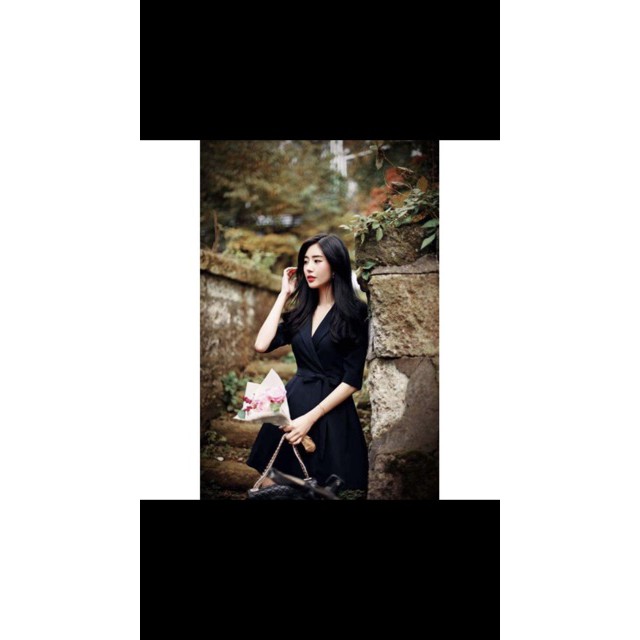 Đầm xoè cổ vét mã 002