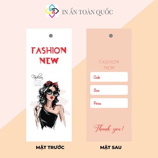 🌸 NHÃN MÁC TAG QUẦN ÁO giúp nâng cao thương hiệu quần áo - Giấy bìa cứng sang trọng 100 cái mẫu 02
