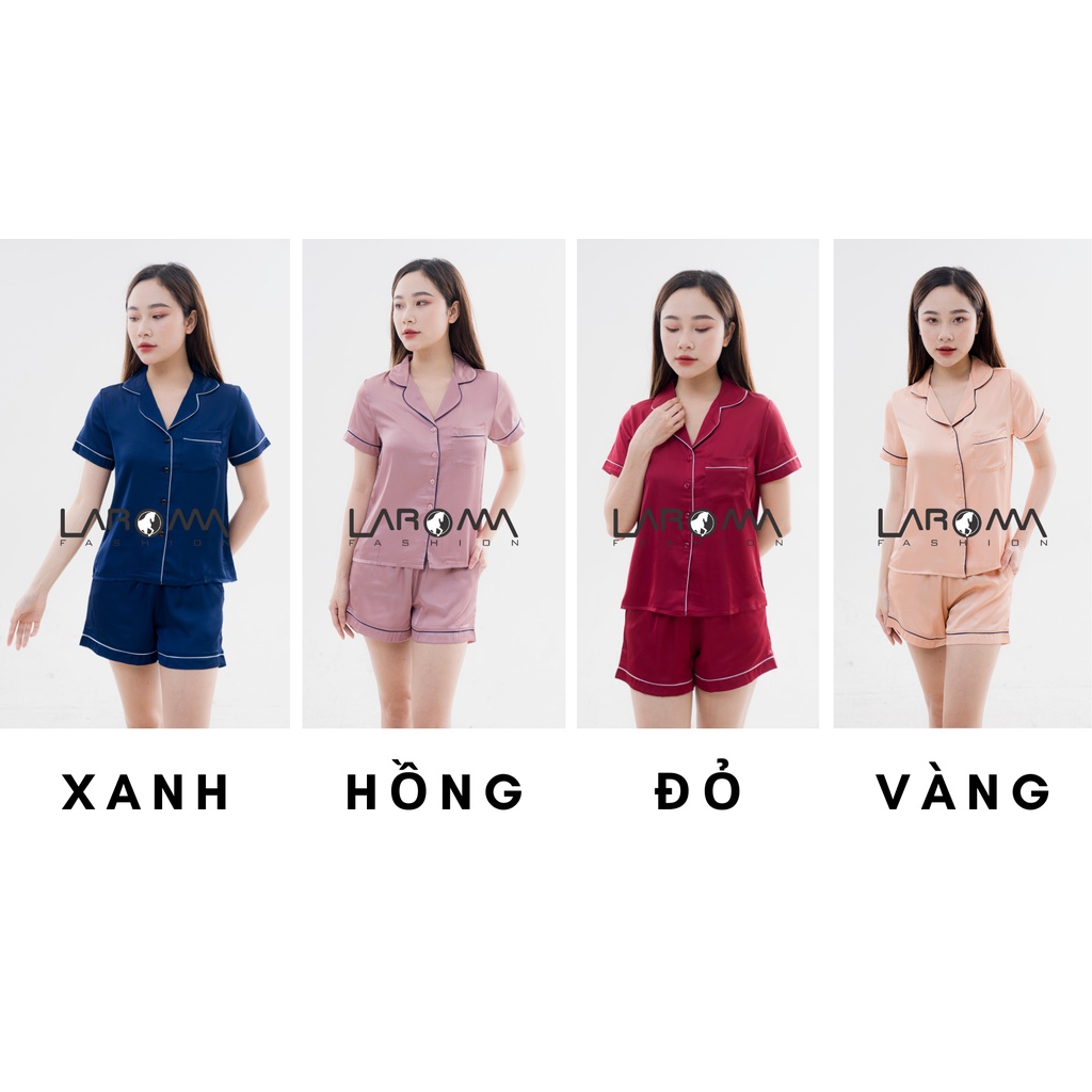 LAROMA Bộ Pijama đùi trơn nữ