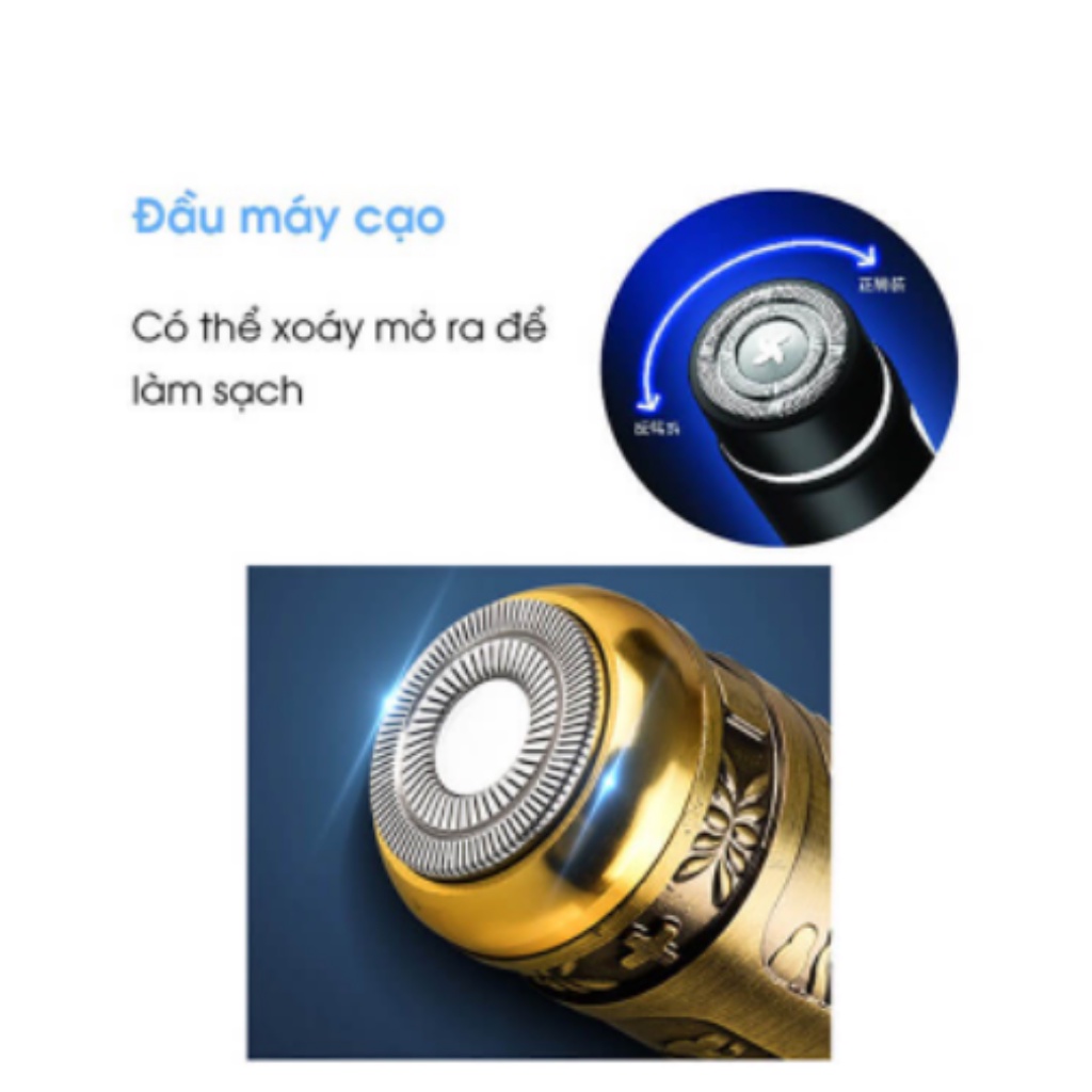 Máy cạo râu 2 lưỡi Poree PS187, Nhỏ Gọn, Tiện Lợi, Sang Trọng