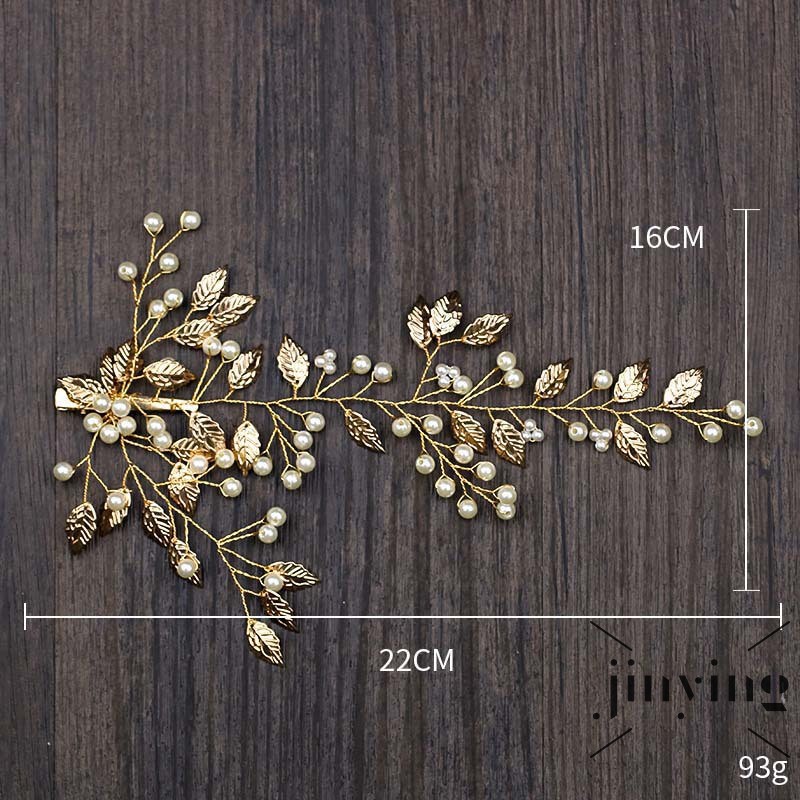 GETNOIVAS Trâm cài tóc hình chiếc lá phong cách thời trang cổ điển cho cô dâu