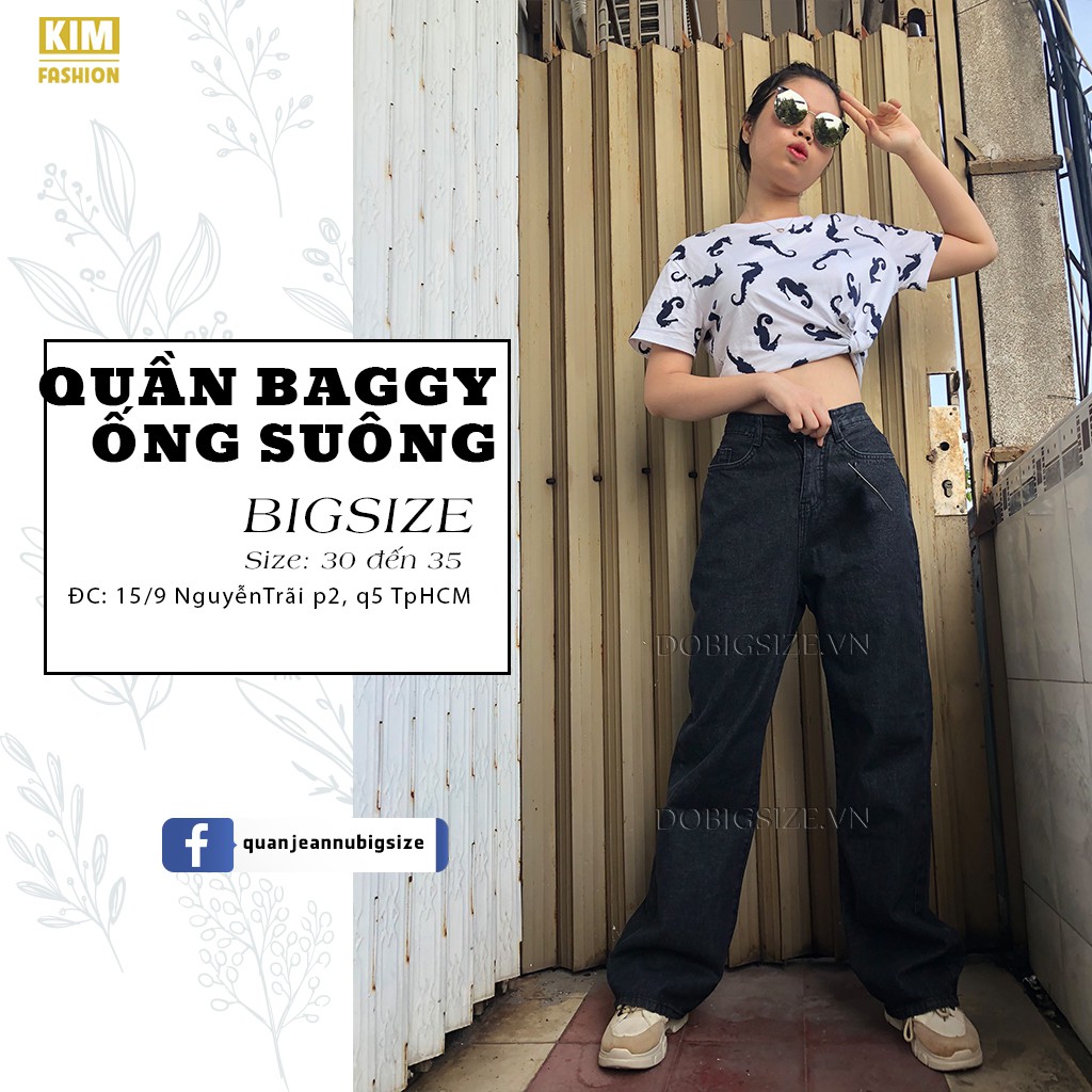 Quần Ống Suông Bigsize3 Màu BGS01 size 30-35 58-85kg