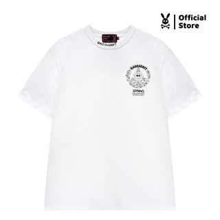 Áo Thun Unisex Bad Rabbit Over Flower Trắng 100% Cotton - Local Brand Chính Hãng