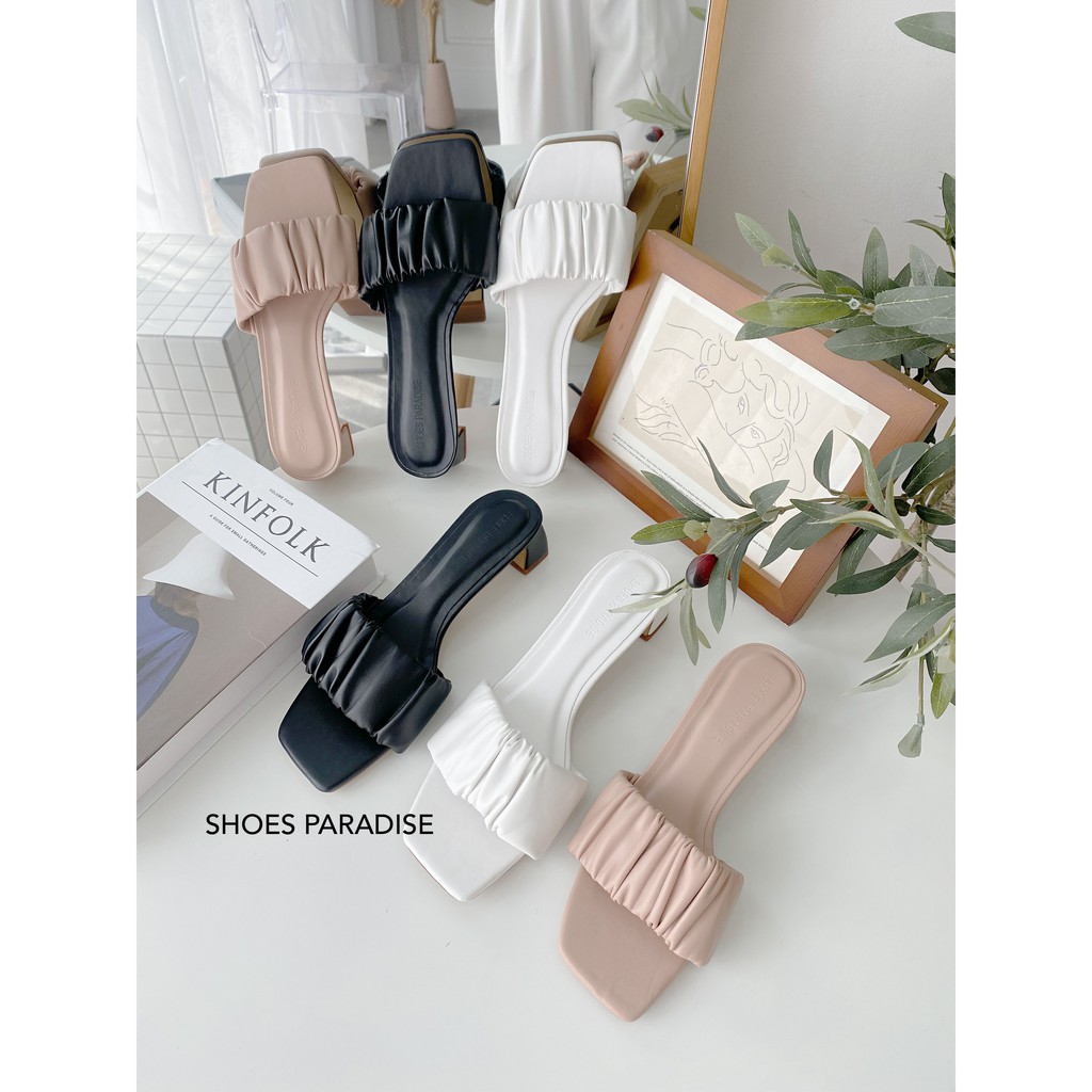 Giày cao gót nữ giày đế cao bảng ngang cao gót 3p đế vuông SHOESPARADISE SH09