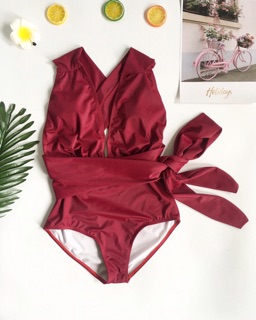 Bikini xẻ ngực chéo lưng(nhiều màu)