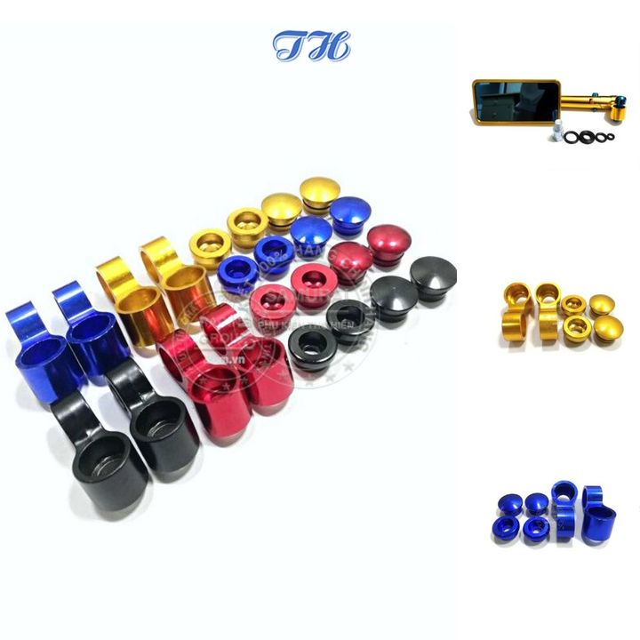 Chân kính rizoma Nhôm CNC Dùng Lắp Các Loại Kính Kiểu Rizoma Kính chiếu hậu xe máy