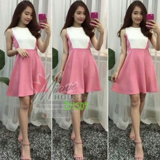 Đầm kiểu vải tuyết mưa dày dặn dáng xòe hàng đẹp | BigBuy360 - bigbuy360.vn