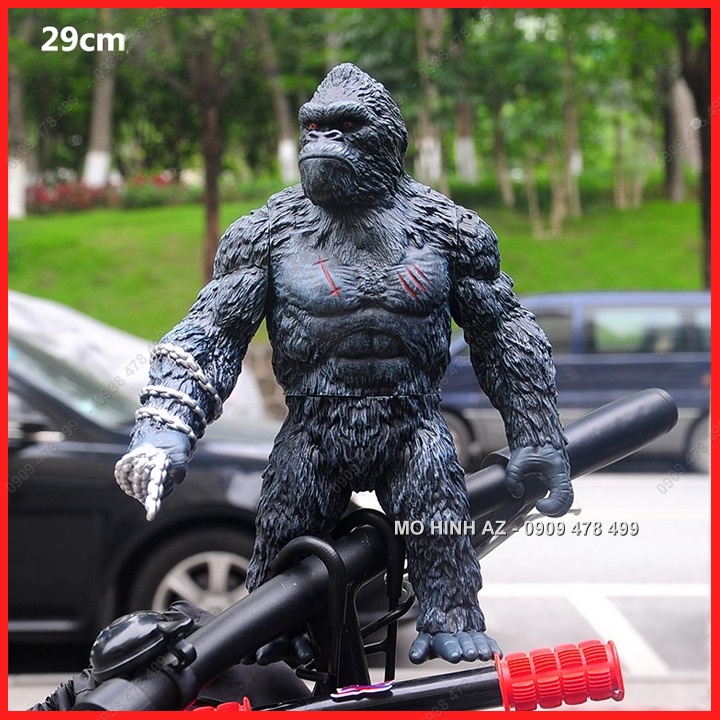 Mô Hình Khỉ Đột King Kong Size Lớn Tay Cầm Xích - Cao 30cm - 4696