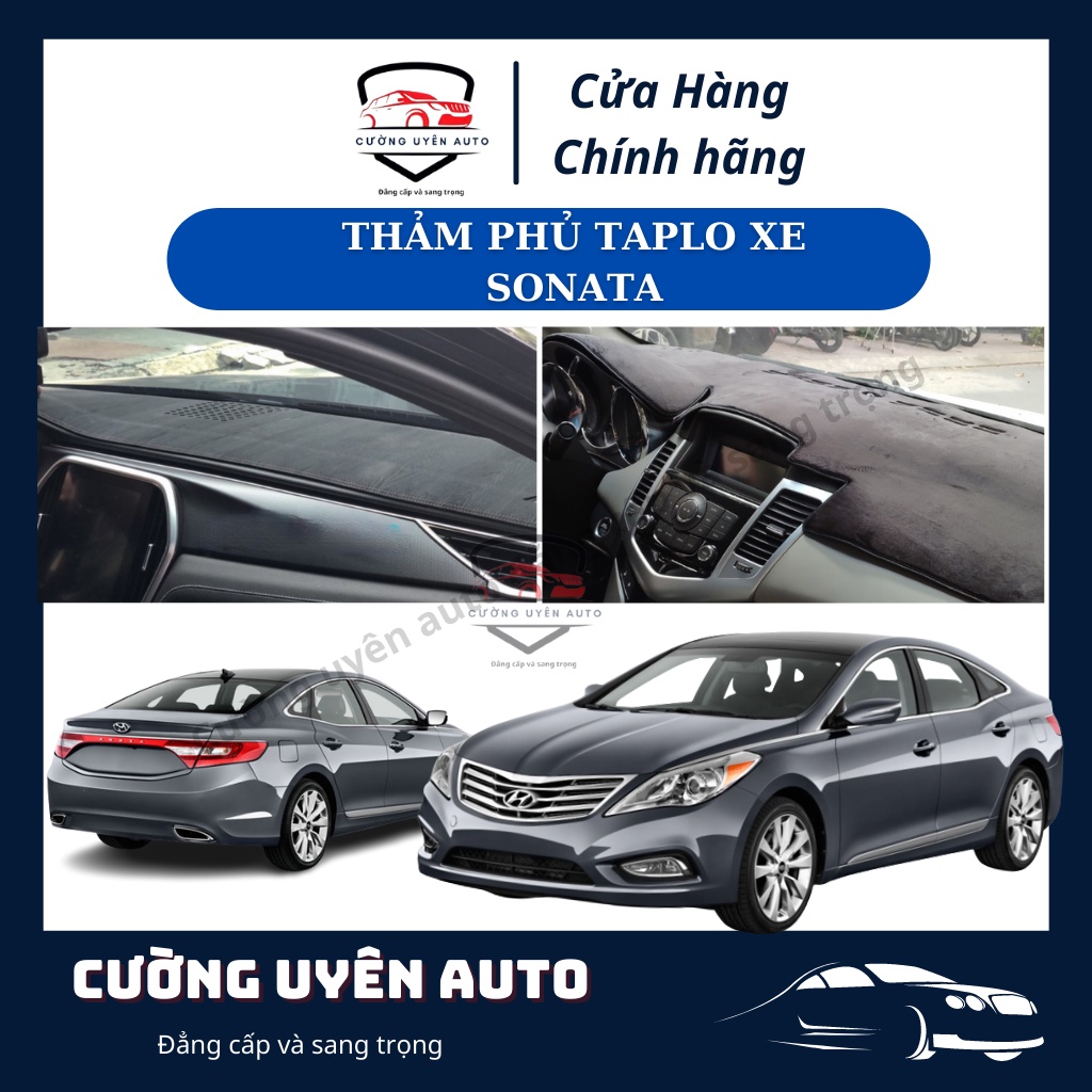 Thảm taplo SONATA bằng lông Cừu 3 lớp hoặc Da Cacbon