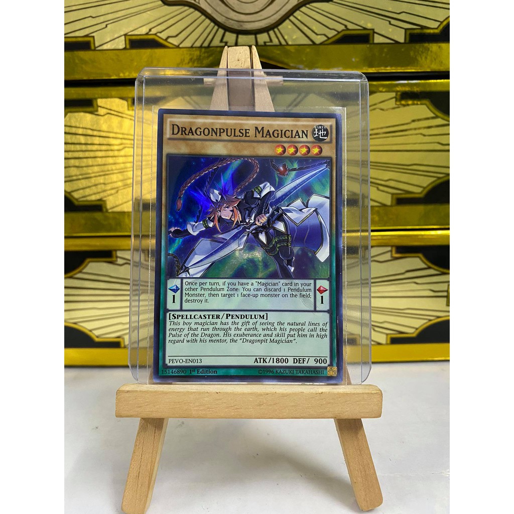 [ Dưa Hấu Yugioh ] Lá bài thẻ bài Dragonpulse Magician - Super Rare - Tặng bọc bài nhựa bảo quản