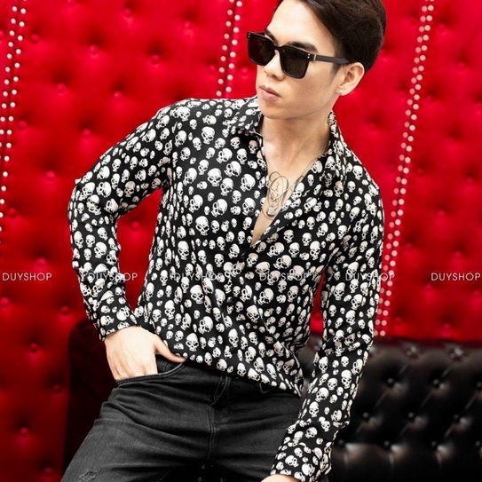 Áo sơmi lụa Nam họa tiết tay dài, from chuẩn, thoáng mát không nhăn ARY HOUSE A20