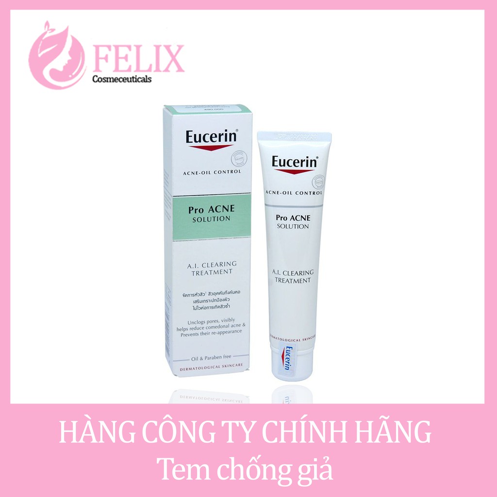 ✅[CHÍNH HÃNG] Tinh Chất Eucerin Giảm Mụn Eucerin Pro Acne A.I Clearing Treatment 40ml Nhờn Serum Proacne Solution AI Kem