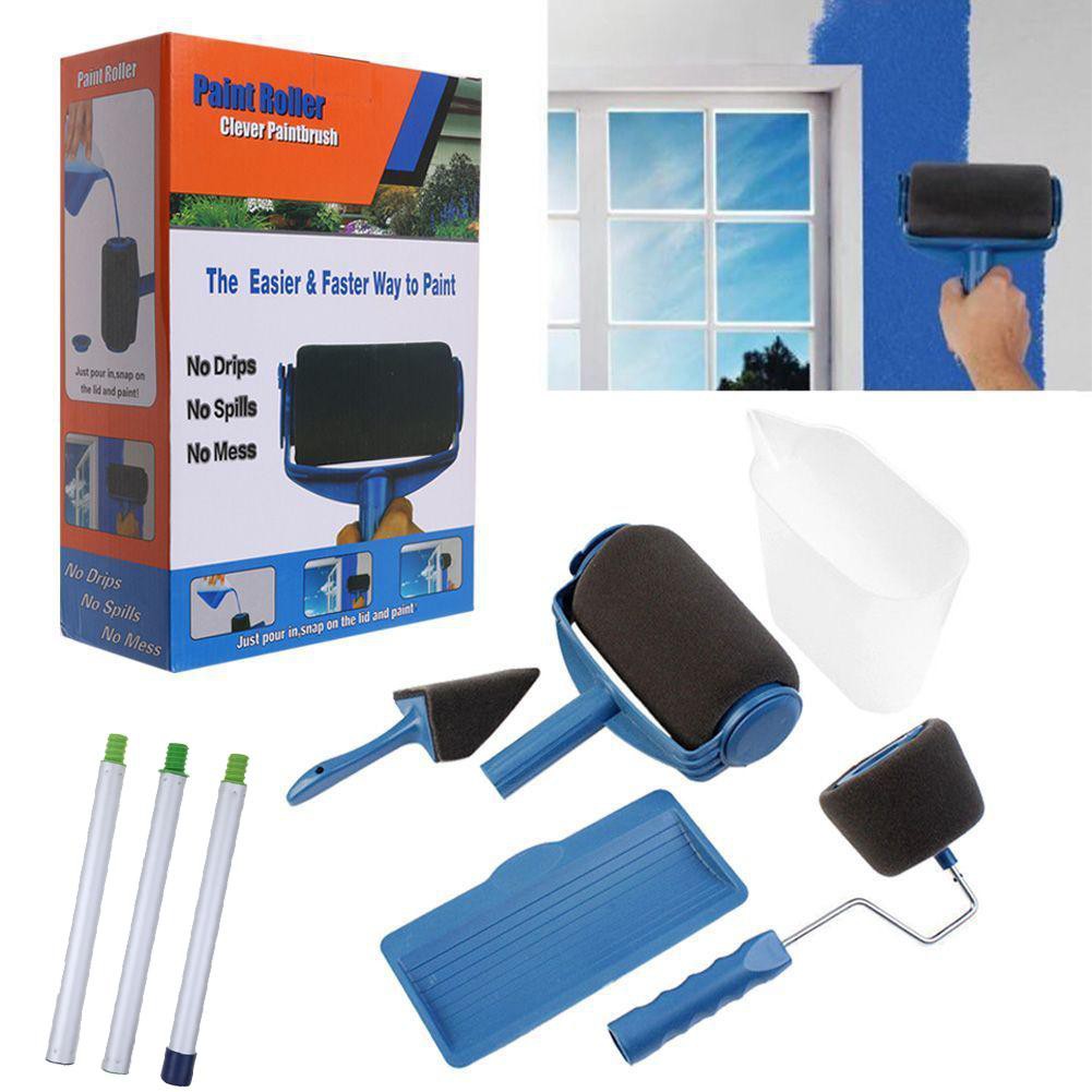 ✔️ Bộ dụng cụ con lăn sơn góc tường, Rulo Lăn Sơn Thông Minh Lăn Góc Cạnh, Lô Lăn Sơn Không Bẩn, Không Rớt