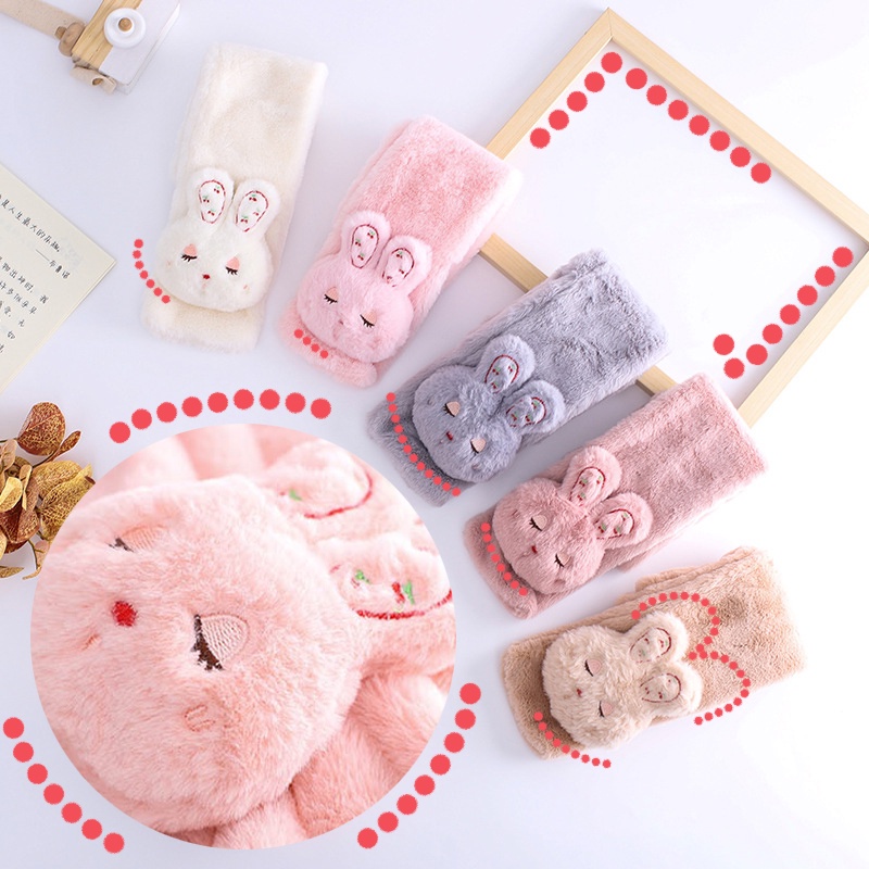 Khăn Choàng Cổ Bằng Lông Thỏ Nhân Tạo Mềm Mại Giữ Ấm Mùa Đông Cho Bé