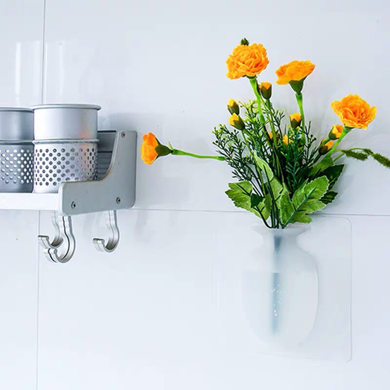 Bình hoa silicon dán tường tiện dụng