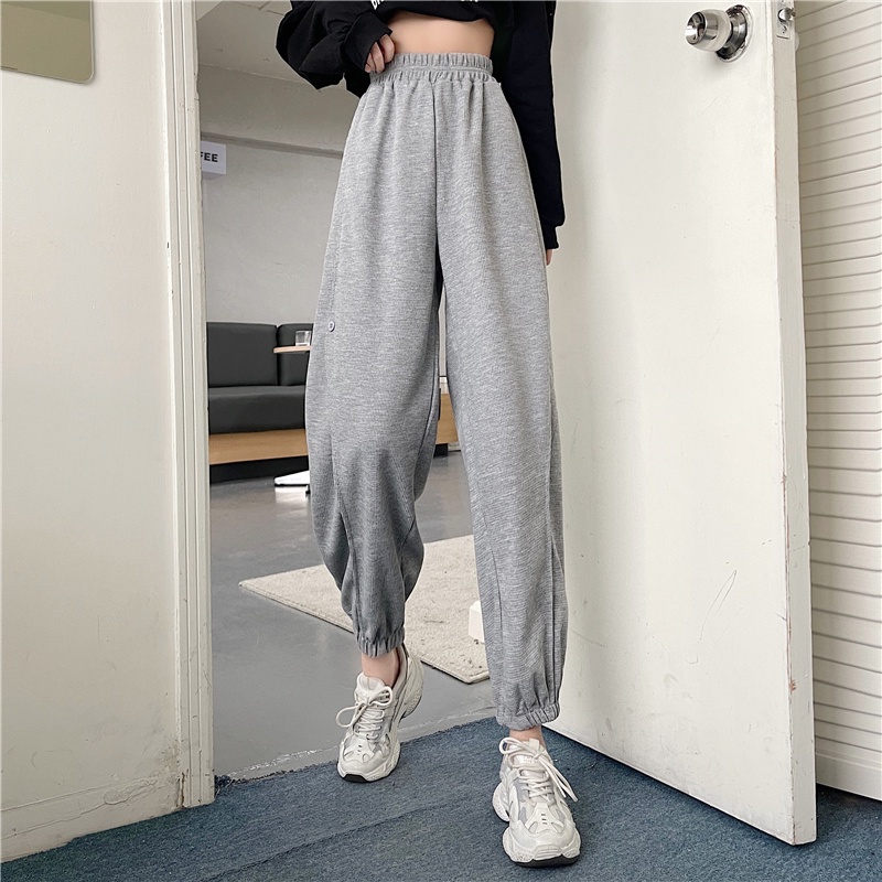 Quần dài SUXI lưng cao dáng rộng thiết kế mới thời trang mùa thu cho nữ