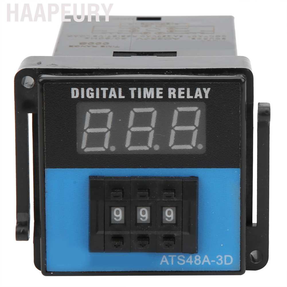 Haapeury Time Relay  Digital Display Cycle Delay Switch Controller Timing Module ATS48A‑3D Timer 220V