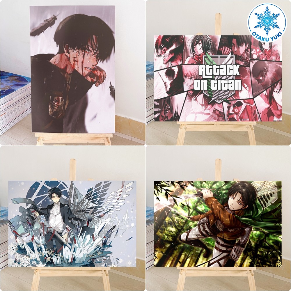 [40x60cm] Tranh Dán Tường Anime Attack On Titan