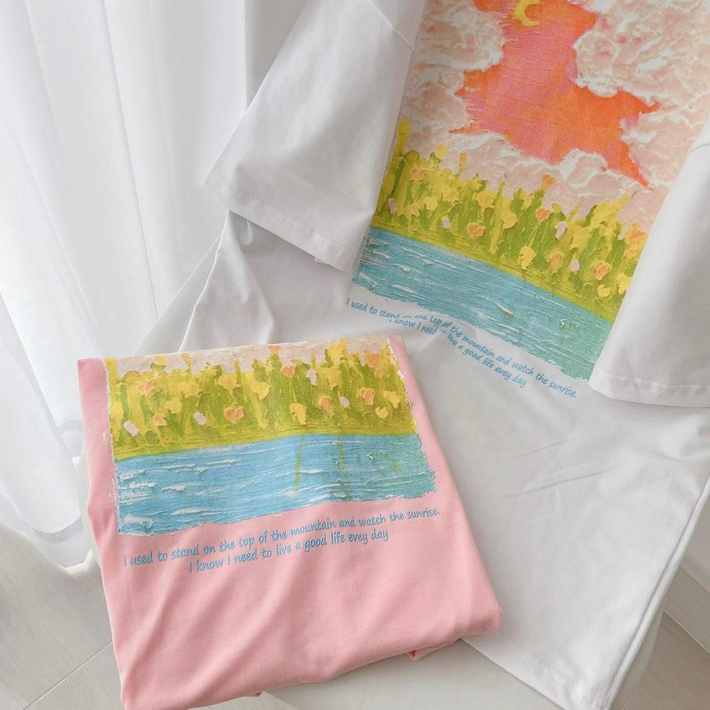 Áo Thun SUNRISE Nhiều Màu Form Rộng Unisex Nam Nữ - Sutis House ảnh thật