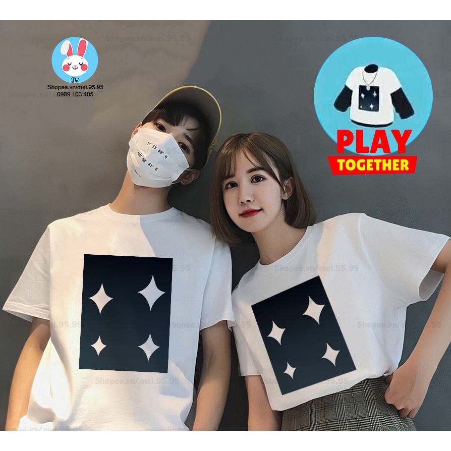 Áo thun Play Together giá rẻ - In tên Team theo yêu cầu - Hình in nét dễ thương
