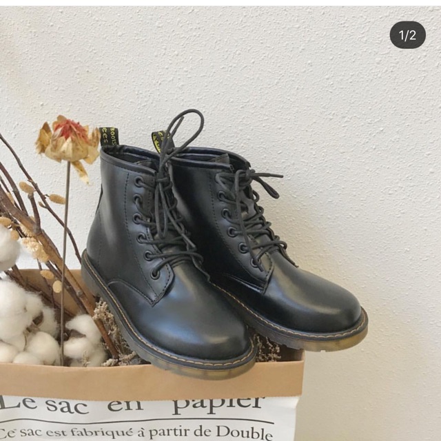giày boots trơn drmarten.s