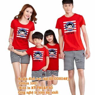 GIÁ SỈ_ Áo gia đình Monkey siêu dễ thương