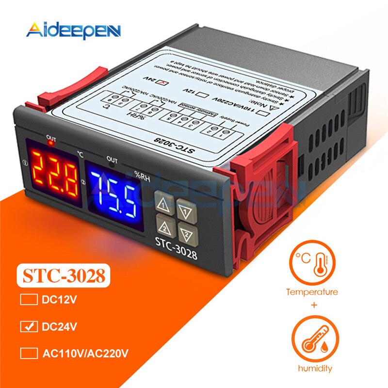 Điều Khiển Nhiệt Độ Độ Ẩm Ac 110v 220v 12v 24v Sht2000 Stc-3028 Chất Lượng Cao