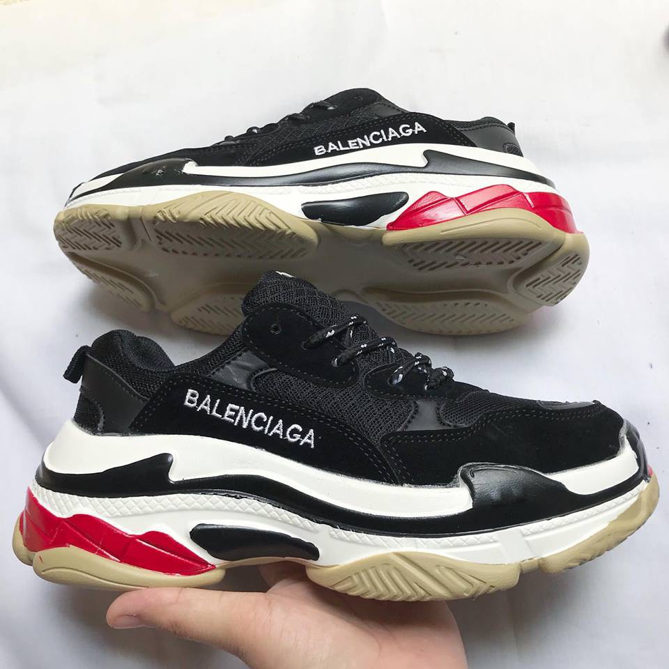 ( có clip ) Giày B Triple S đen