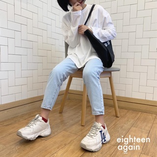 Quần basic baggy màu nhạt