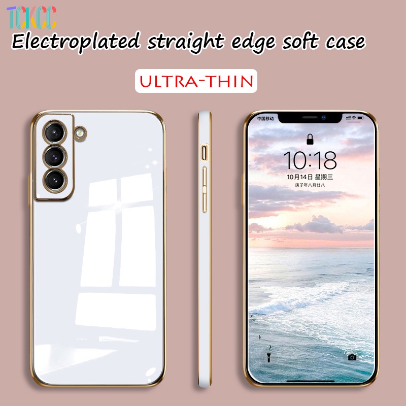 Ốp Điện Thoại Silicon Hình Vuông Mạ Màu Cho Samsung Galaxy S20 Note 20 Ultra Note 10 S10 Plus Note 10 S10 Lite J7 Prime