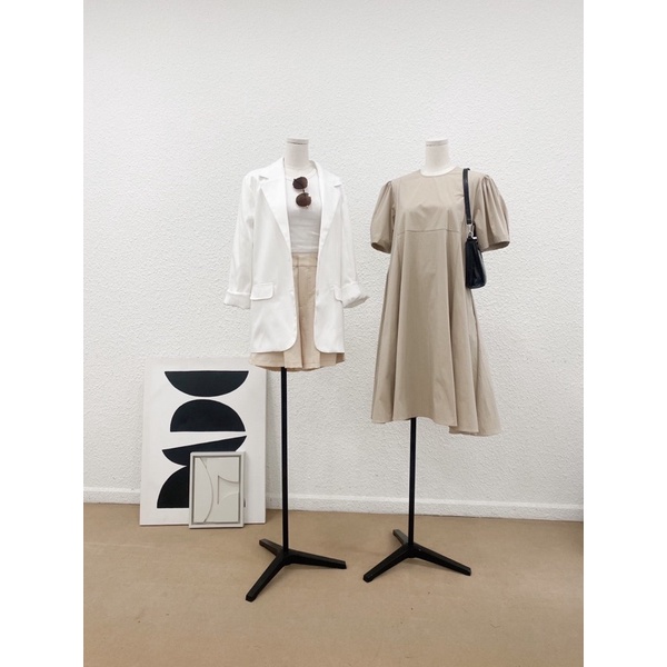 Nosbyn - Đầm Tay Ngắn Dáng Xoè - N206-D008