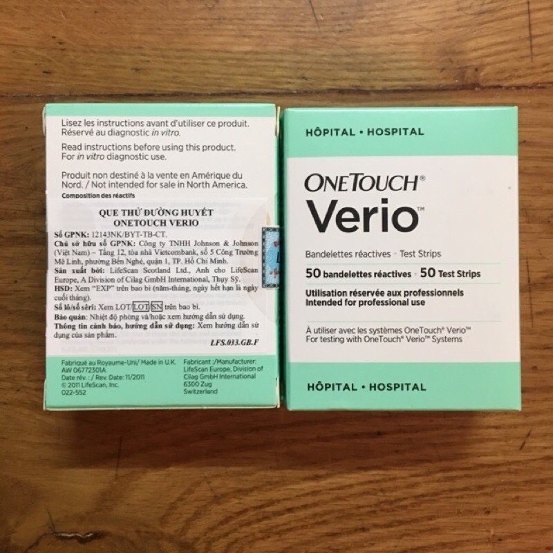 Que Thử Đường Huyết One Touch Verio
