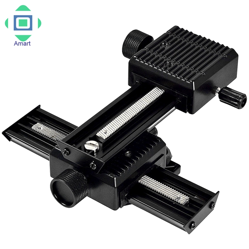 AM Aluminum 4 Way Macro Focusing Rail Slider with 1/4 Screw for Canon Nikon Olympus Camera