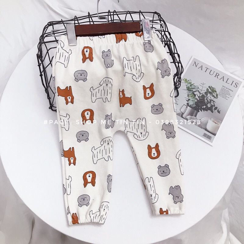 Quần cotton len đũng rộng cho bé (size 6 đến 16kg)