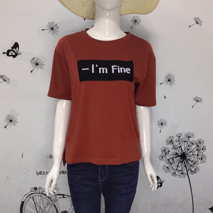 Áo Thun Nữ Đẹp 🚀FREESHIP🚀 Áo phông nữ tay ngắn chất đẹp, thun cotton, mịn, mát, sành điệu in Im Fine . Mã M14 | BigBuy360 - bigbuy360.vn
