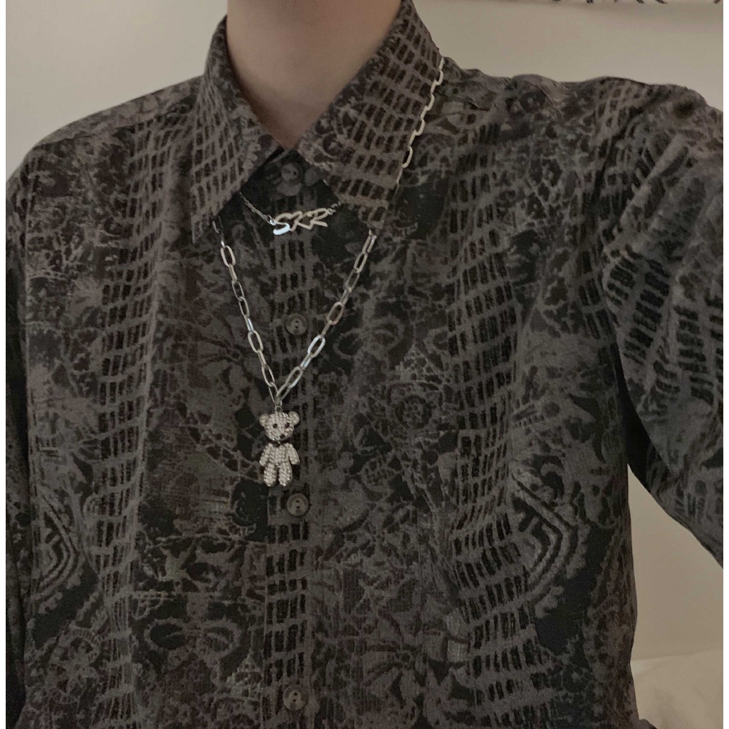 Dây Chuyền Nhiều Lớp Mặt Hình Gấu Phong Cách Retro 2266