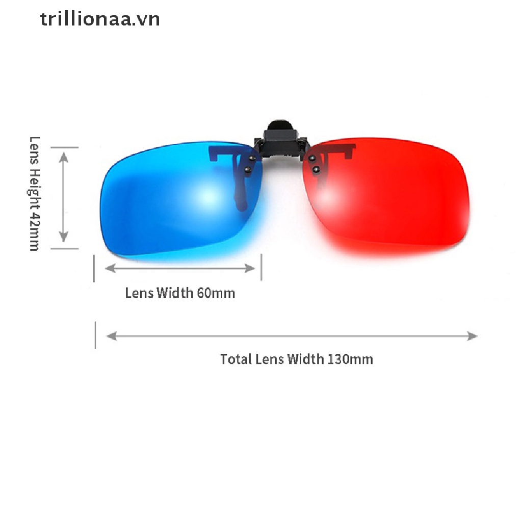 Kính 3D Trillionaaa Gọng Đen / Xanh Lá / Đỏ Dùng Xem Phim Anaglyph
