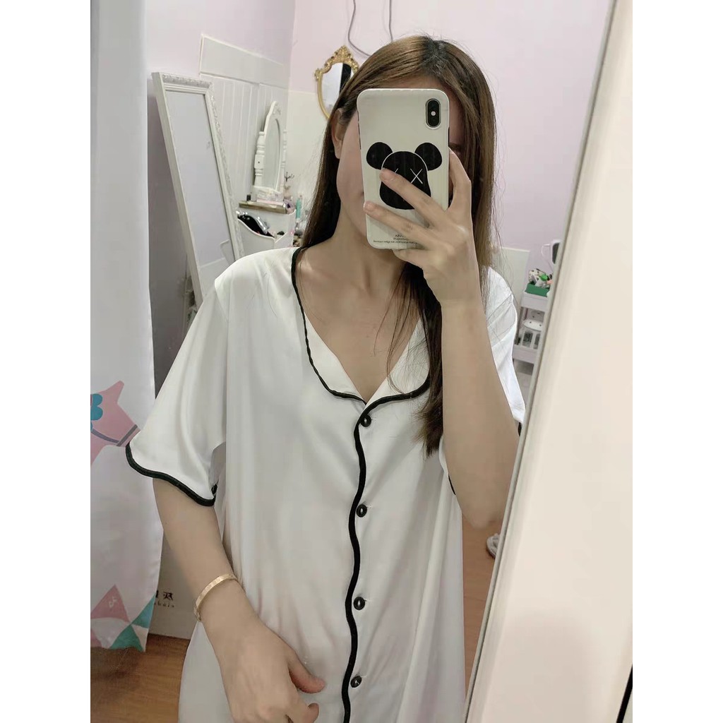 Đồ Ngủ, Đồ Bộ Pijama Lụa Satin Sang Chảnh