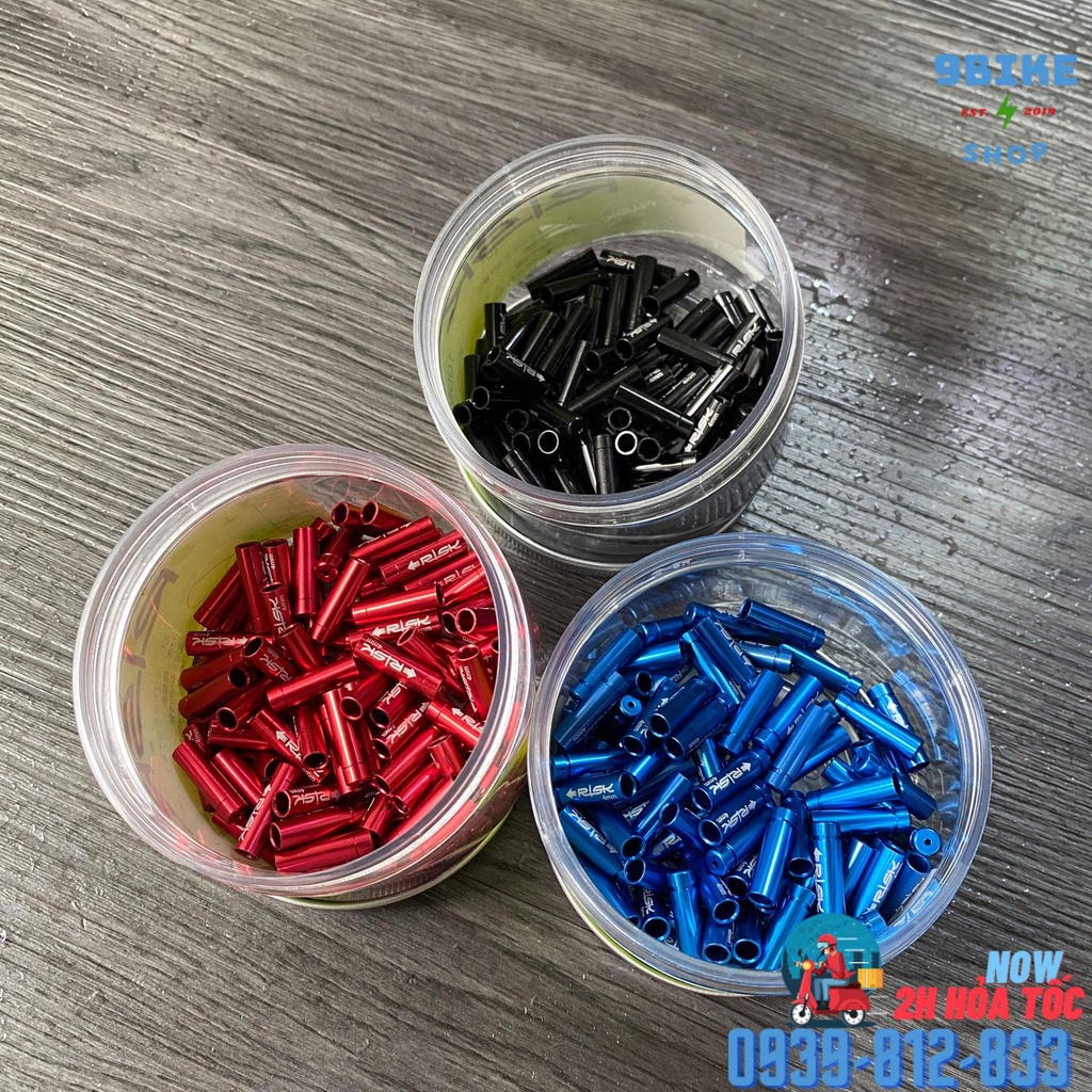 Đầu bịt dây đề xe đạp nhôm CNC Risk TOOPRE 4MM - Giá 1 cái