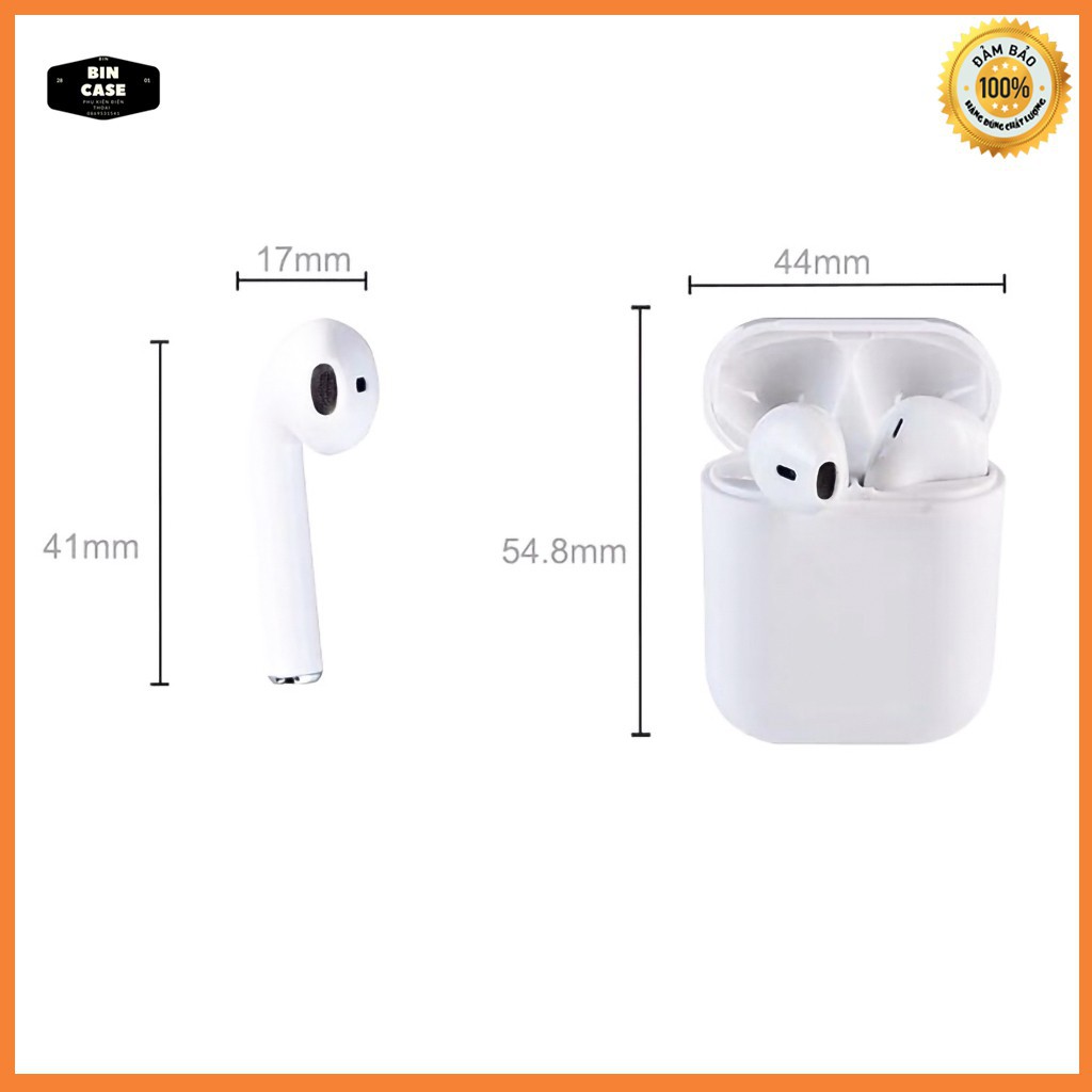 Tai nghe Bluetooth không dây Inpods i12 TWS điều khiển cảm biến âm thanh HIFI cho Android iOS