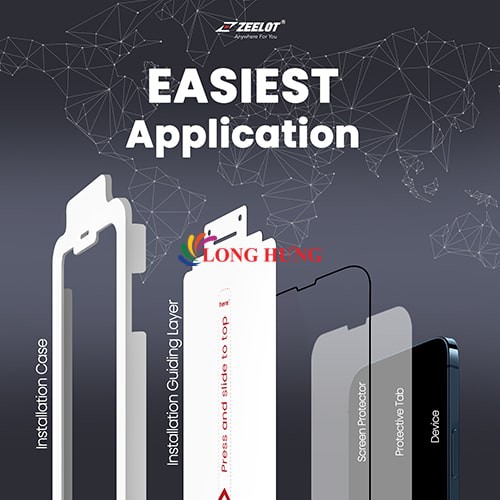 Dán màn hình cường lực Full viền chống tia xanh Zeelot SOLIDsleek iPhone 13 Series (hỗ trợ Kit dán) - Hàng chính hãng