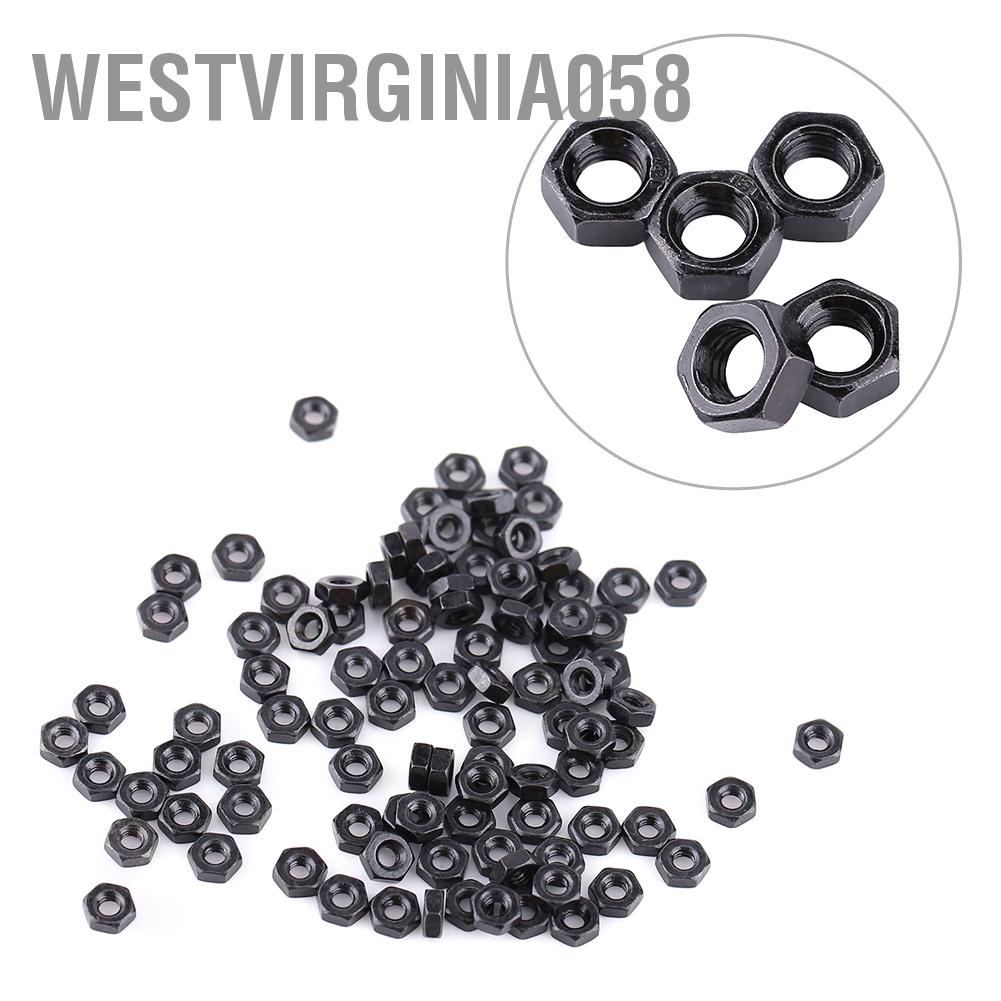 Hàng Hot 100 cái Din934 M2-M5 Kẽm đen Mạ kẽm Thép Carbon Hệ mét Sợi lục giác Đai ốc hình lục giác Hàng giao ngayWestvirginia058