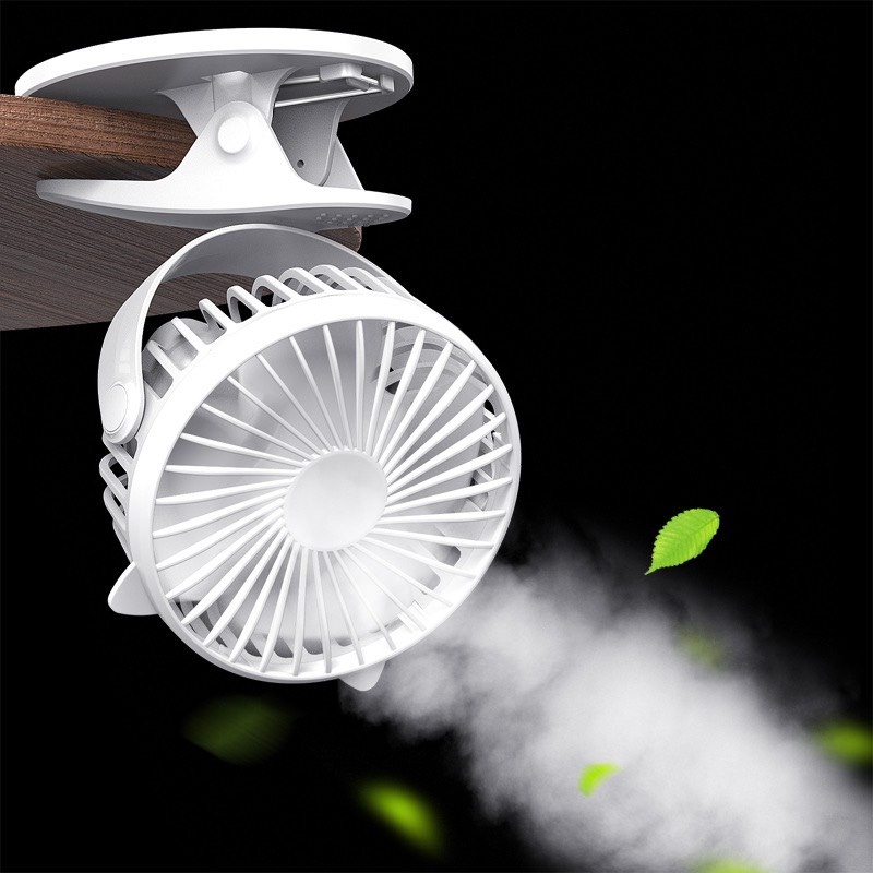 Quạt Mini kẹp bàn tích điện xoay 720 độ | Quạt cầm tay chắc chắn và tiện lợi cho dân văn phòng