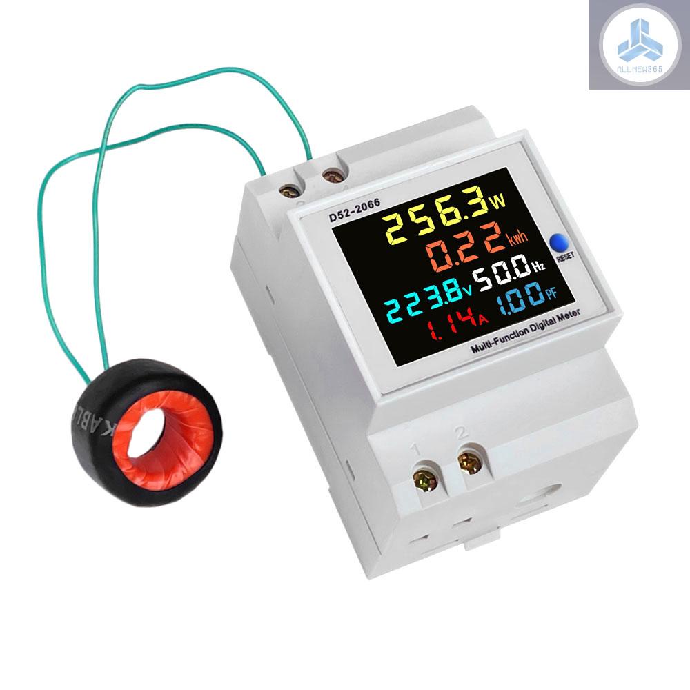 Đồng Hồ Đo Điện Áp Đa Năng D52-2066 DIN-Rail Màn Hình LCD Nhiều Màu Sắc Thiết Bị Đo Điện Áp VN26