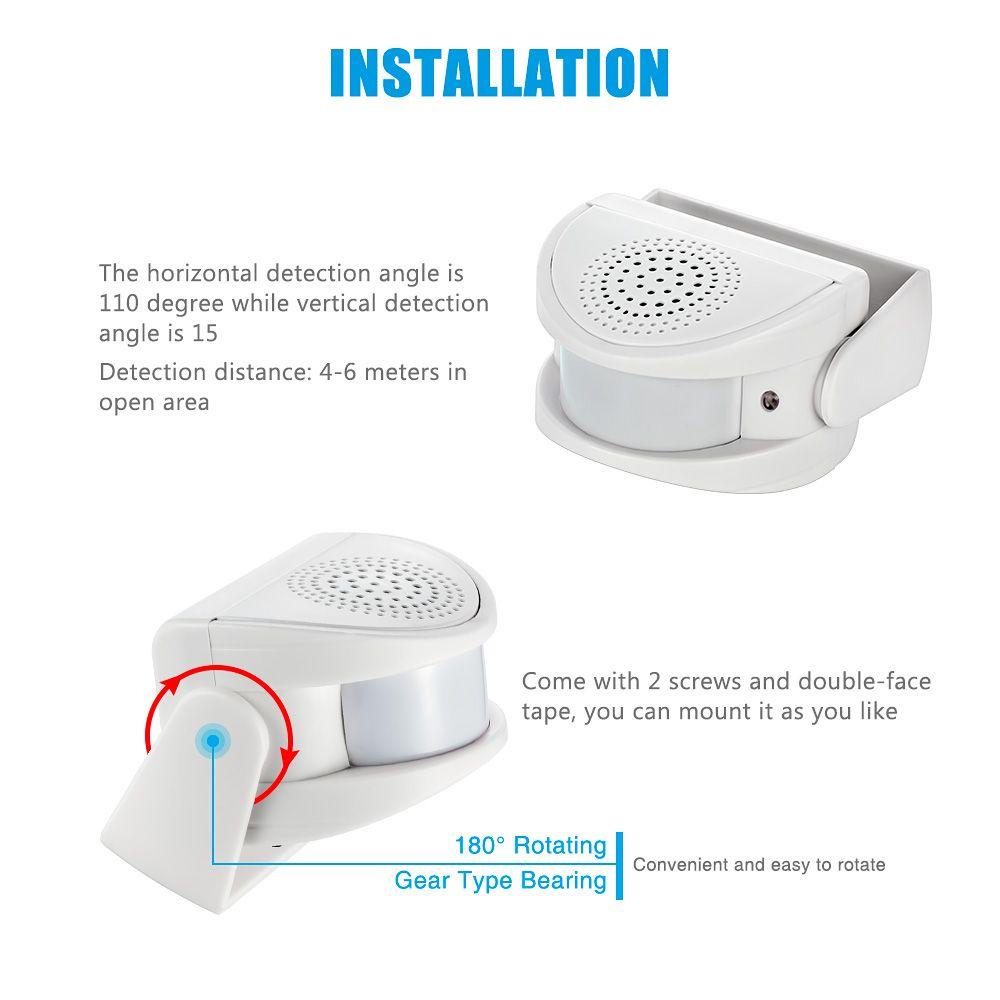 KUNHEV Chuông Cửa Cảm Biến Chuyển Động PIR Chất Lượng Cao